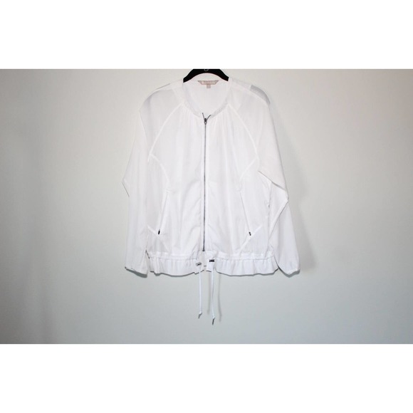 Athleta Avenue Lightweight Jacket White Full Zip Women's Size Medium H14042 - Picture 2 of 12